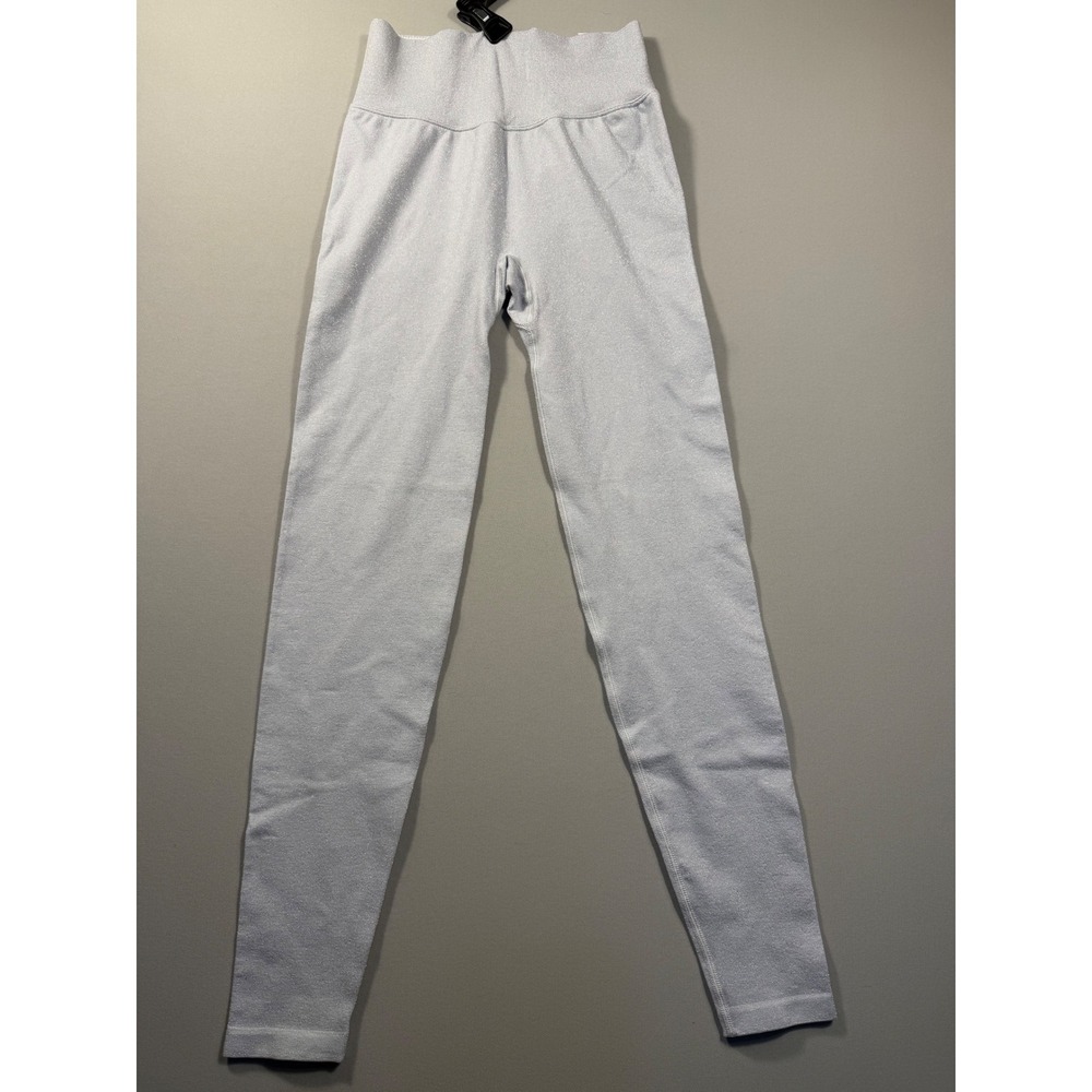 Victoria's Secret PINK Seamless High Waist Shimmer Leggings Silver S